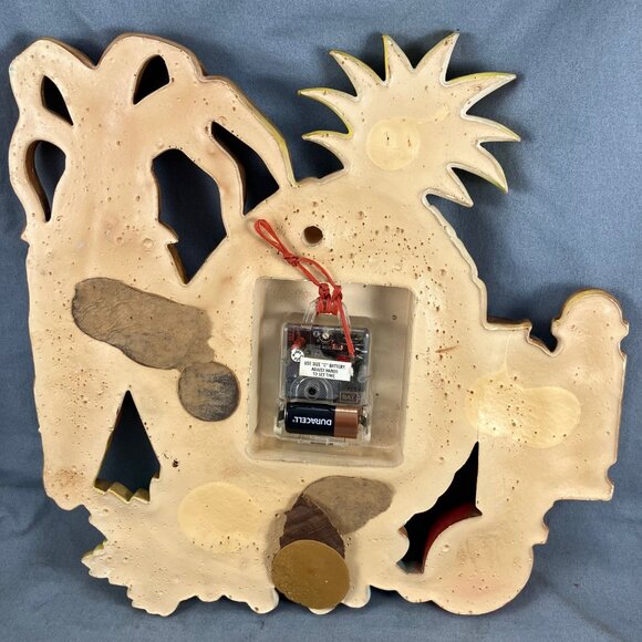 Vtg MCM Retro Wall Clock Kitchen Fruit Vegetable Miller Studios 1977 WORKING - Picture 2 of 7